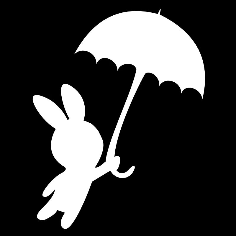 Lapin parapluie automne tempête mouche