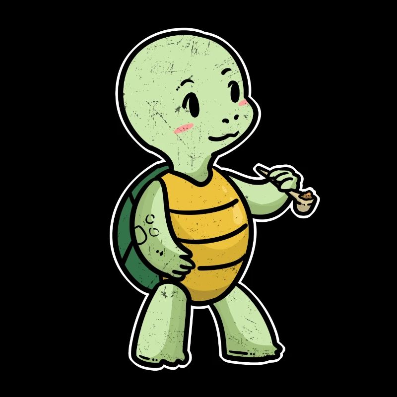 Little Turtle with Pipe Animals Fantasy