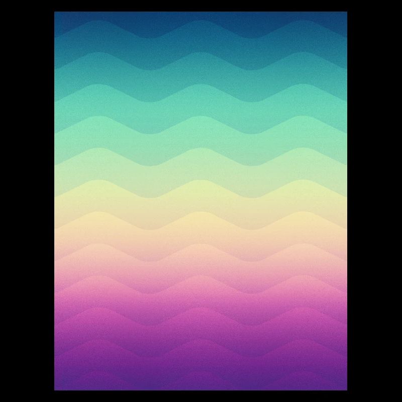 Minimal Geometry Waves (Rainbow) - Phone Case
