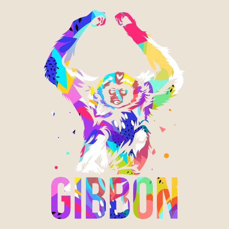 Cadeau polygone Gibbon