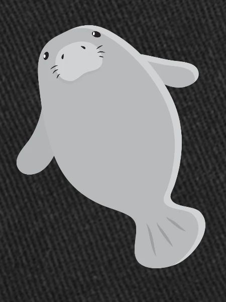 Lamantin gris simple super mignon