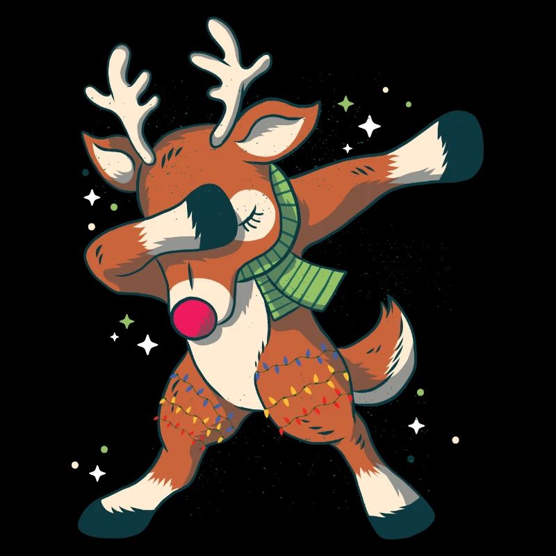Dabbing Christmas Reindeer Xmas Lights Gift