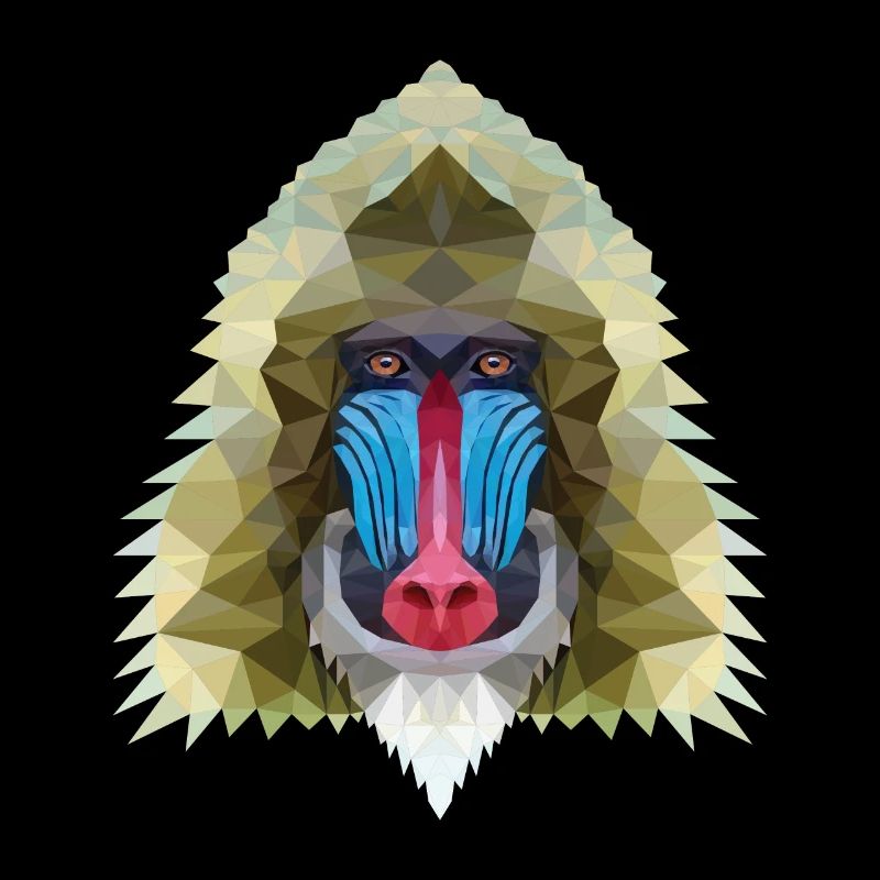Monkey polygon design gift