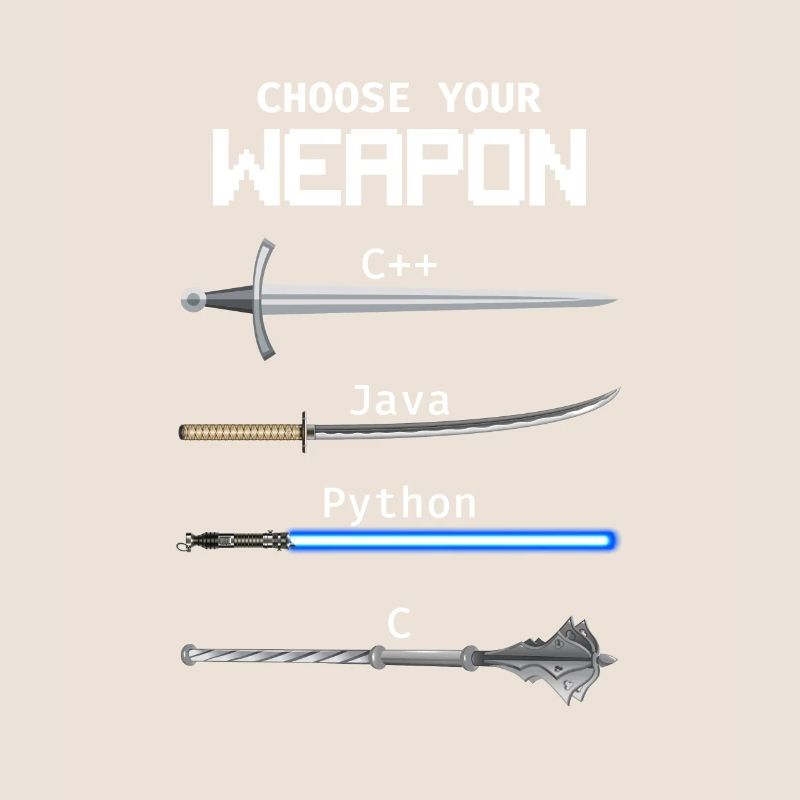 Choisissez votre programmeur Java Python Weapon C