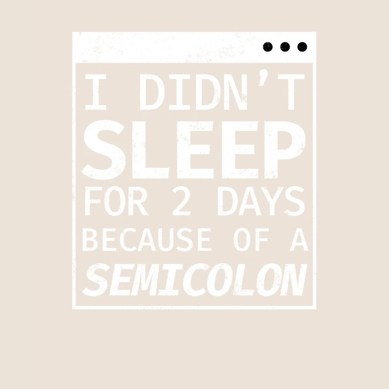 Je n'ai pas dormi 2 jours de programmeur de point-virgule