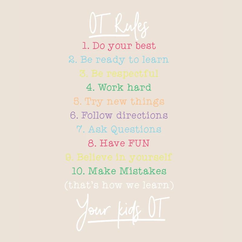 Occupational Therapist OT Rules
