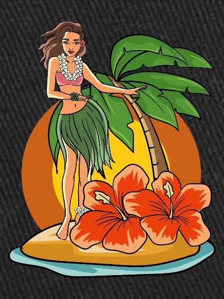 Hawaii Hula Mädchen