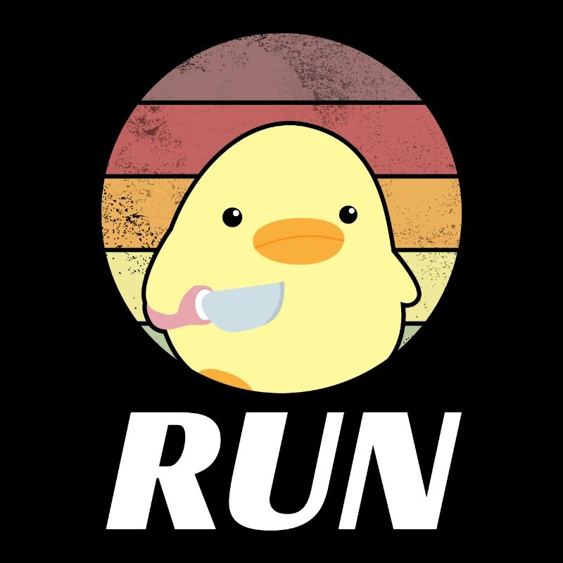 Run duck with knife meme funny saying