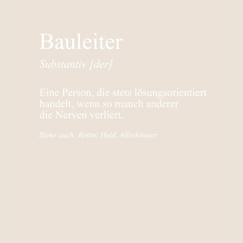 Bauleiter Bauherr Eigenheim Richtfest Geschenkidee