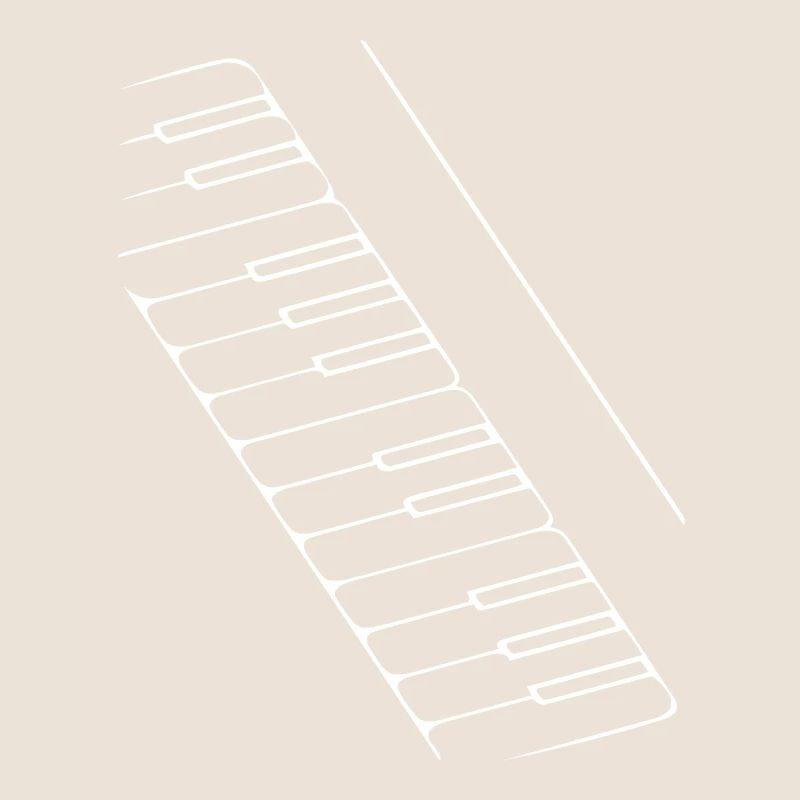 Abstract Keyboard / Line / White / Pattern Music