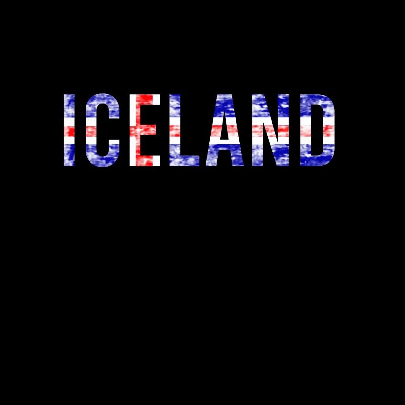 Iceland Flag Font