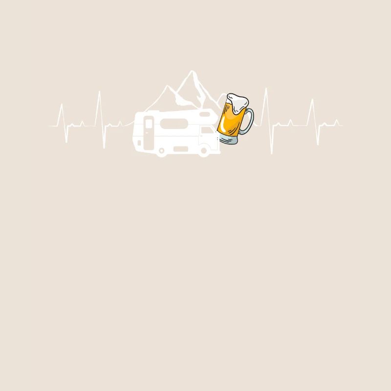 Camping beer and mountains