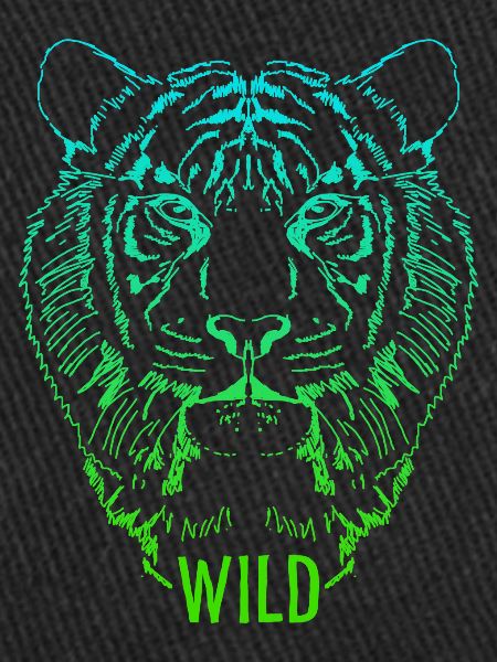 Wild Tigerkopf Skizze