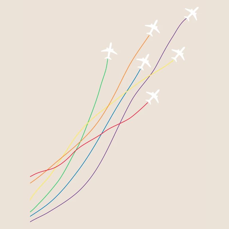 Rainbow Airplanes Pilot