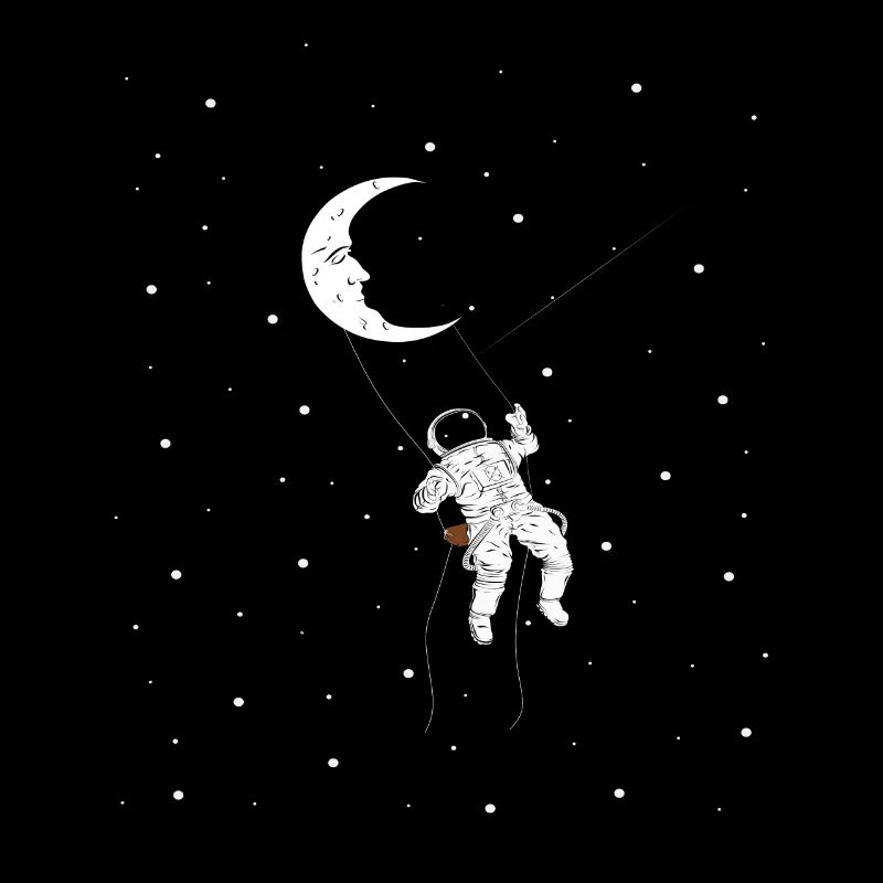 Astronaute Moon Swing, drôle de spaceman sur la Lune