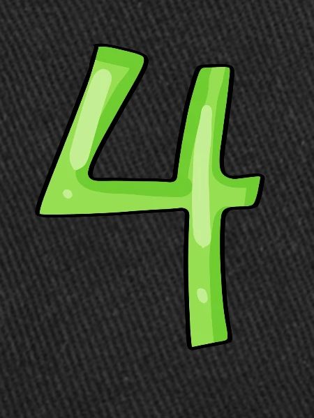 Chiffre 4 Vert