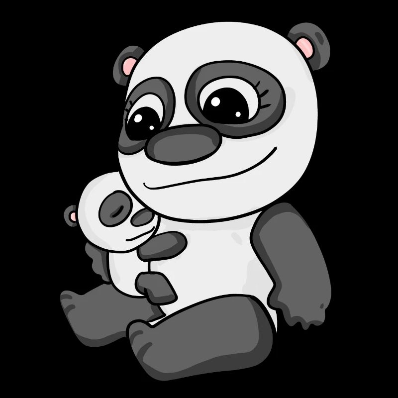 Panda mit Baby - Panda mit Kind