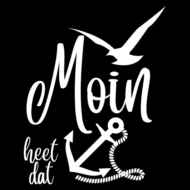 Moin heet dat - Anchor & Seagulls Motif - North German