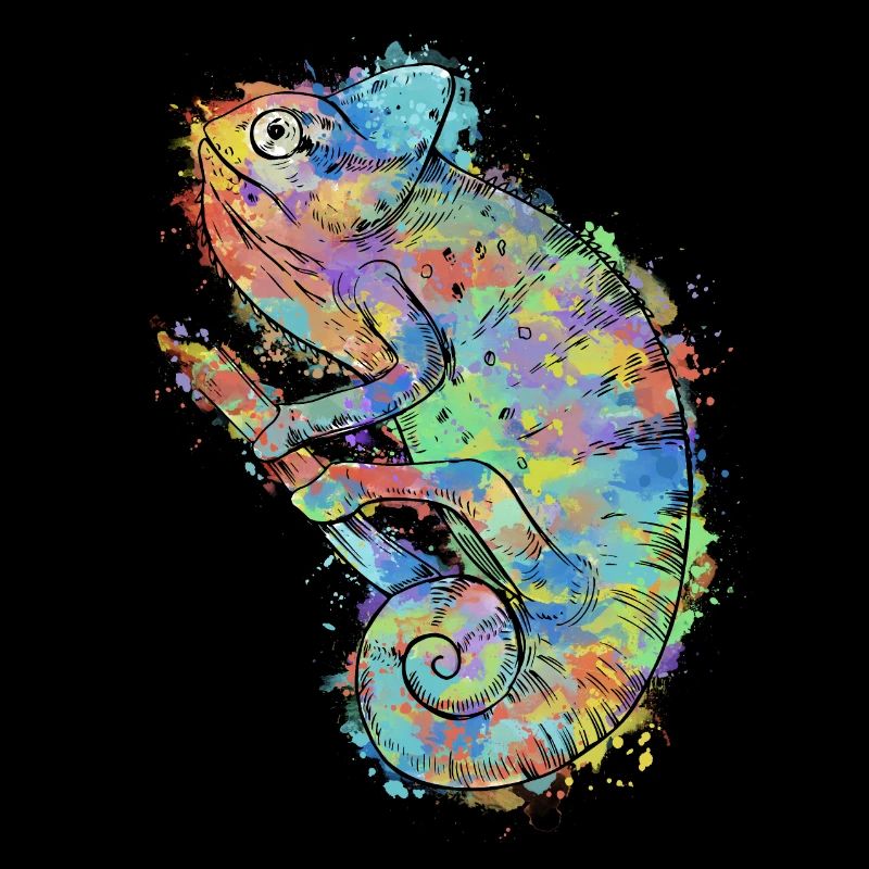 Chameleon Chameleon Colorful Reptile