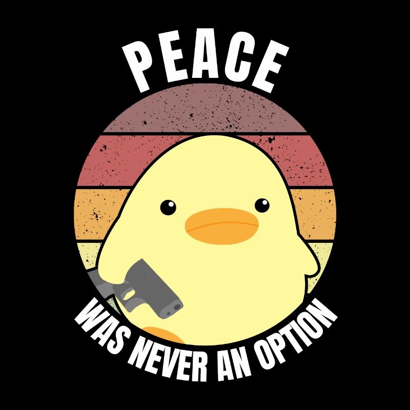 Ente mit Pistole Meme Duck with Gun Humor Comic