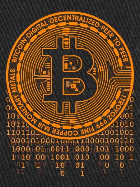 Bitcoin Logo Binärcode