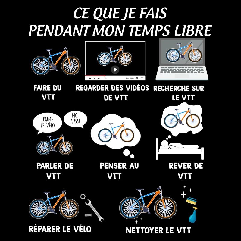 VTT vélo temps libre et liberté humour cyclisme