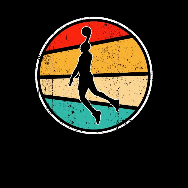 Logo rétro de basket-ball