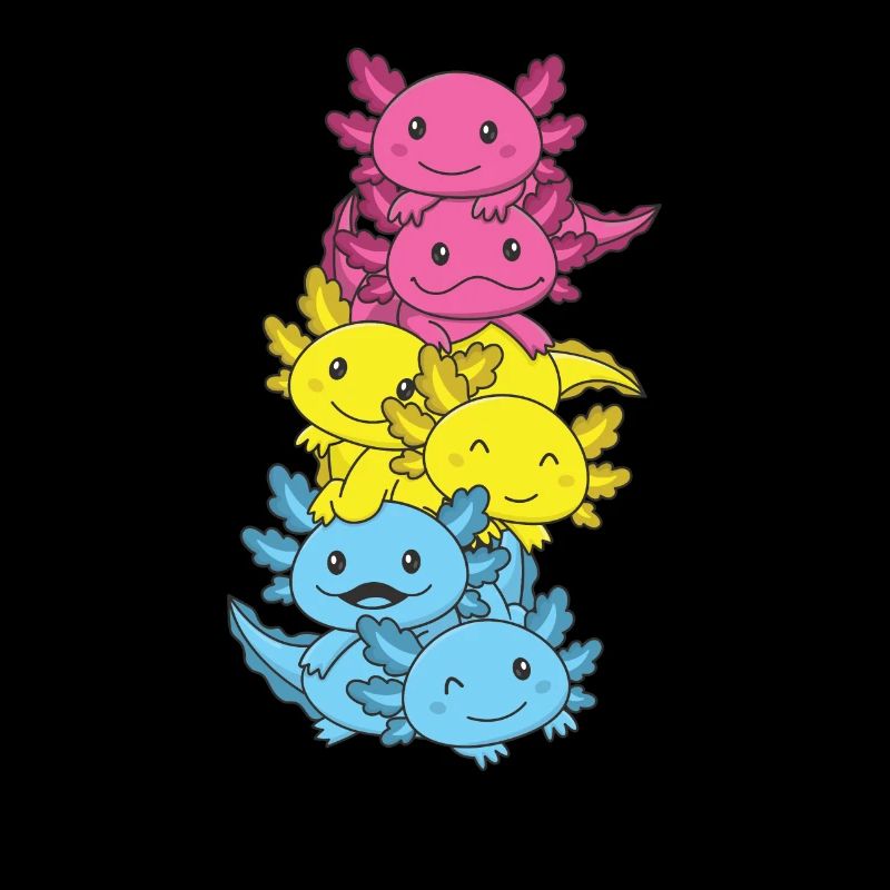 Pansexual Flag Pan Pride LGBTQ Axolotl