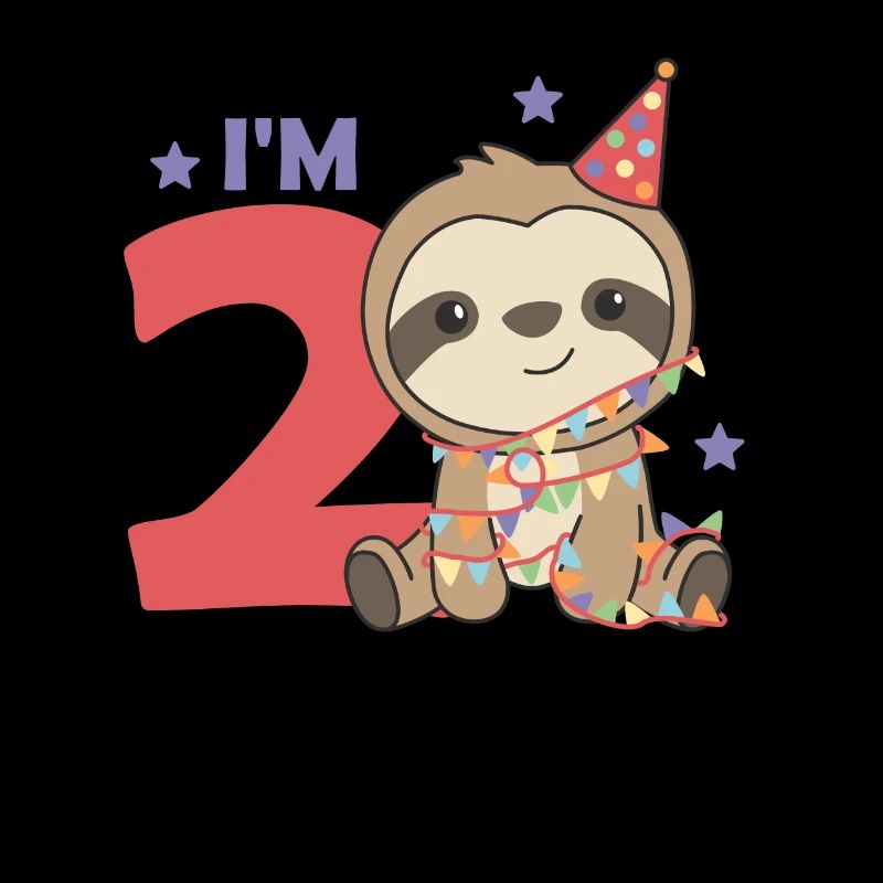 Sloth for the second birthday for children 2 years