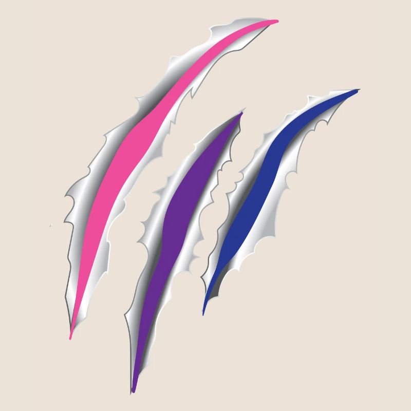 Bisexual Bi Pride Flag Scratch