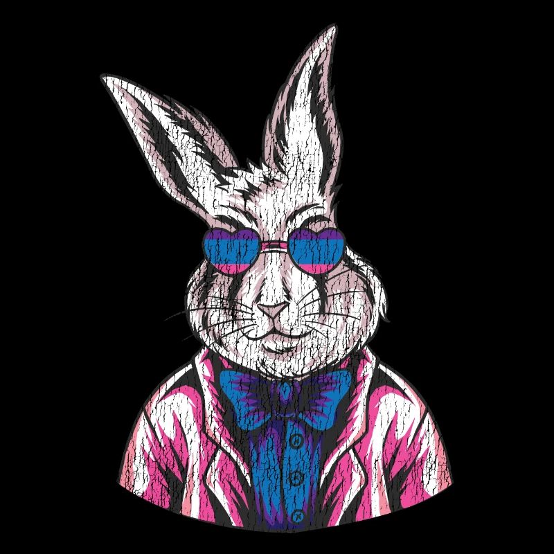 Bisexual Bi Pride Flag Rabbit