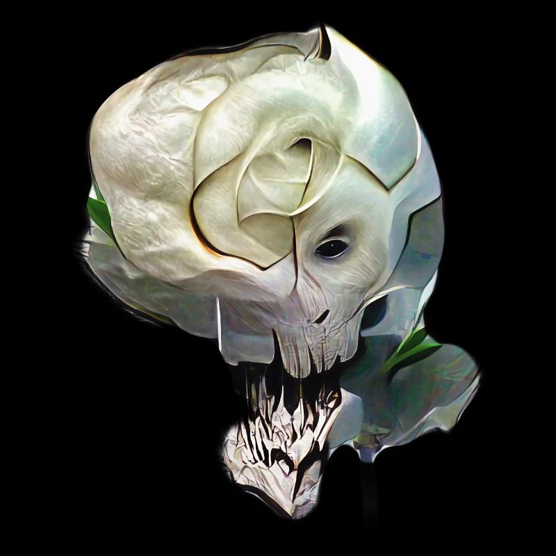 Schädel Rose