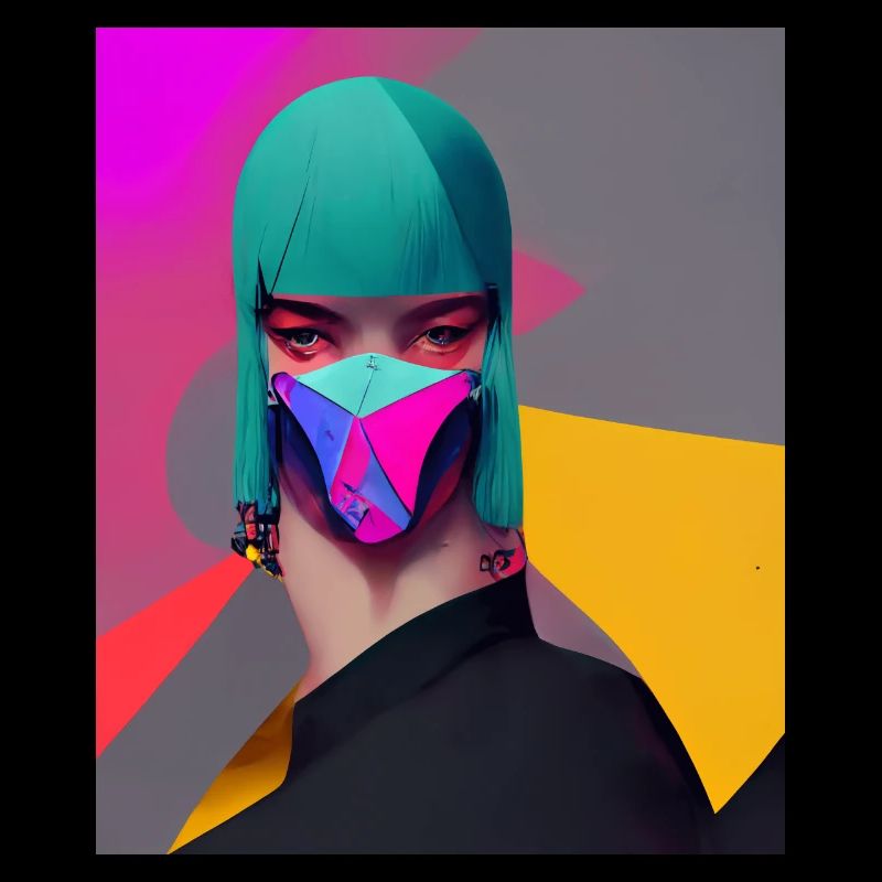 Frau mit Maske