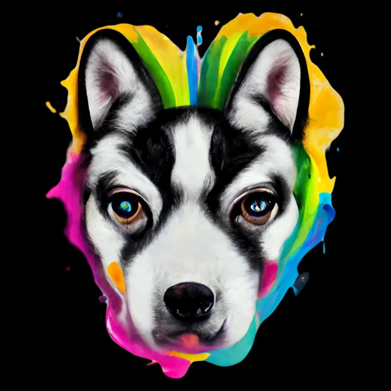 Siberian Husky in Farbe