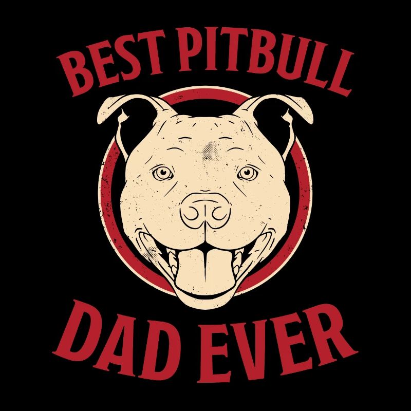 Pitbull Spruch Papa Hunde Vater Pitbull Geschenk