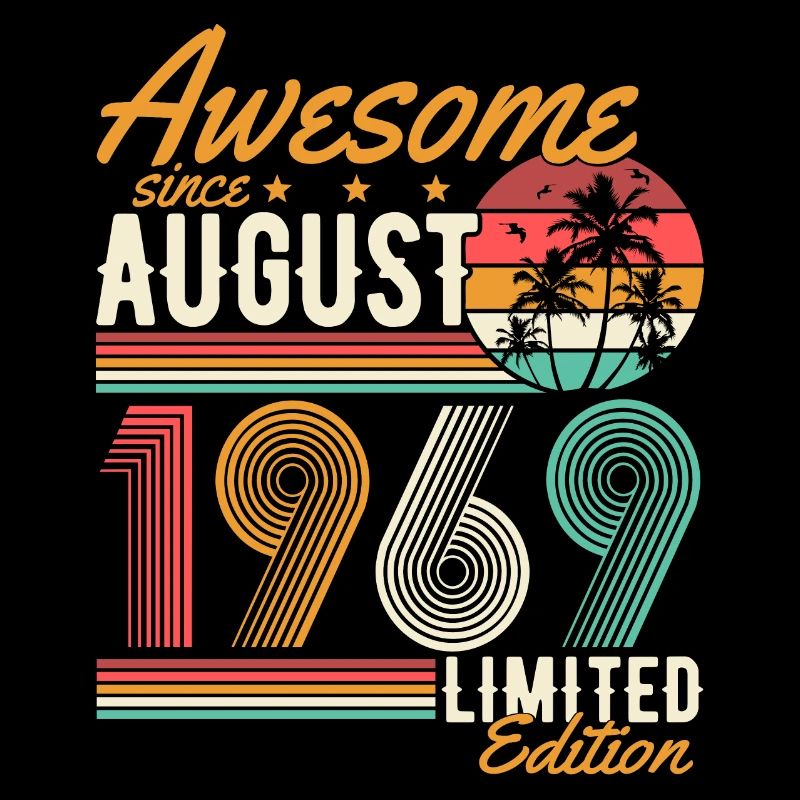August 1969 Born Birthday Retro