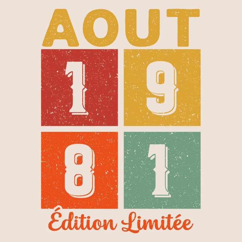Août 1981 Original Idée Cadeau Anniversaire