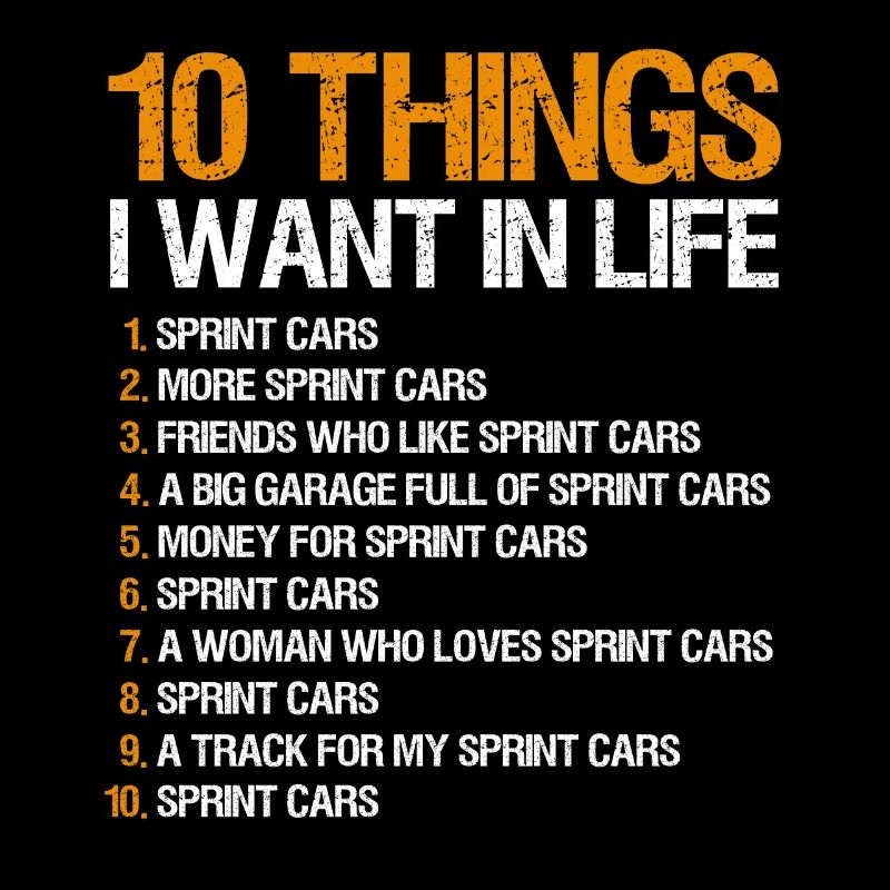 Sprint Car Racing Spruch
