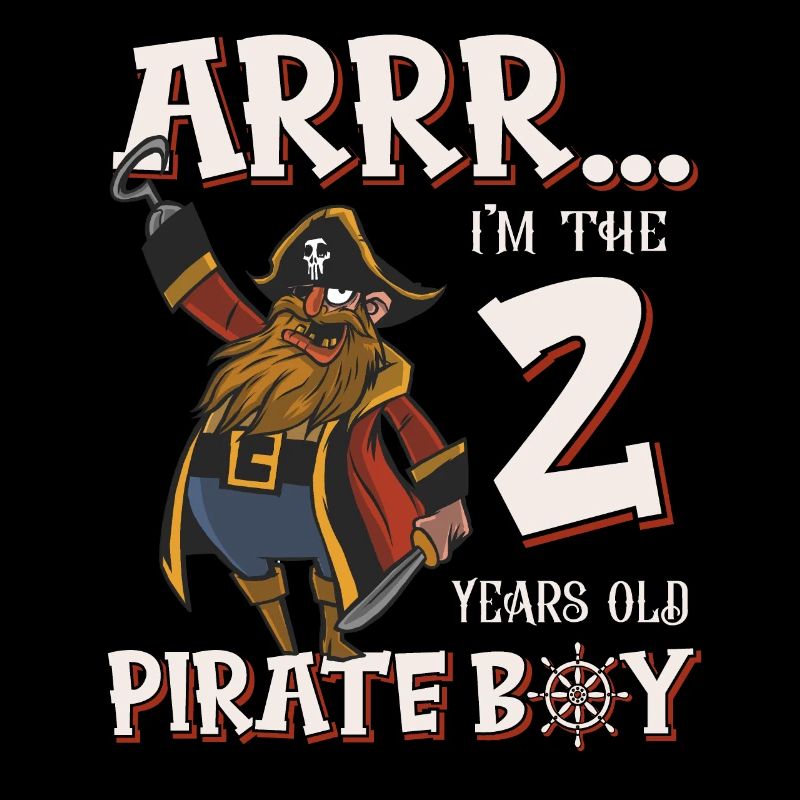 Pirate Boy 2 ans pirate 2ème anniversaire