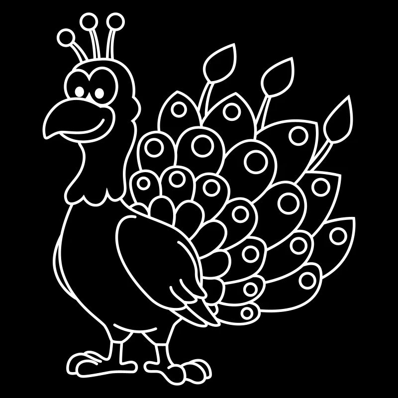 Pfau Comic Tier