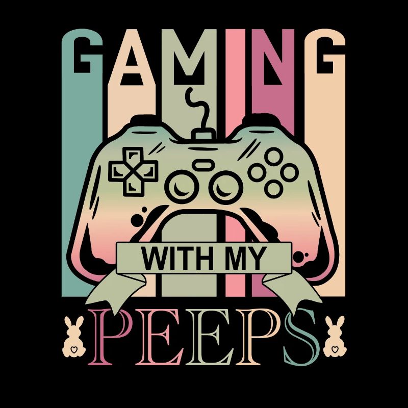 Gaming With My Easter Peeps Funny Gaming Gamer