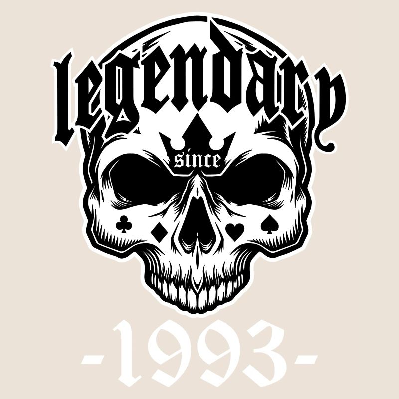 Legendary since 1993 - Skull | Colors can be changed