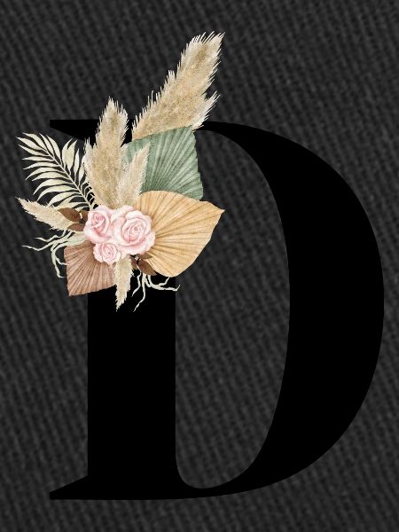lettre D fleuris