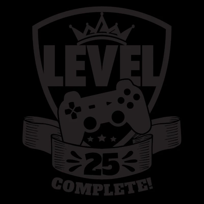 Niveau 25 Cadeau d’anniversaire complet 25 ans
