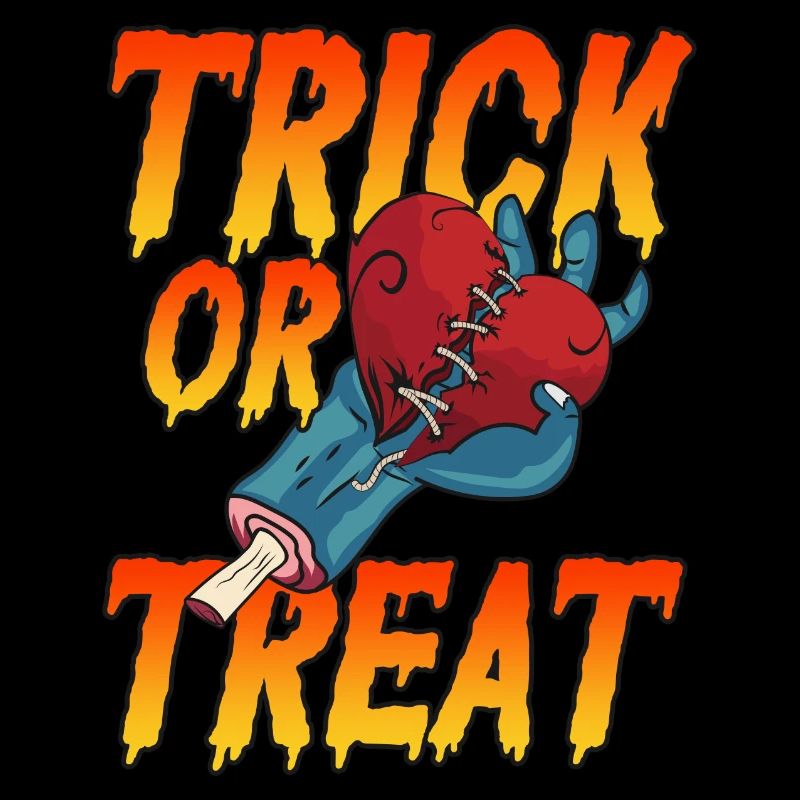 Halloween Trick or Treat Süßes oder Saures Herz