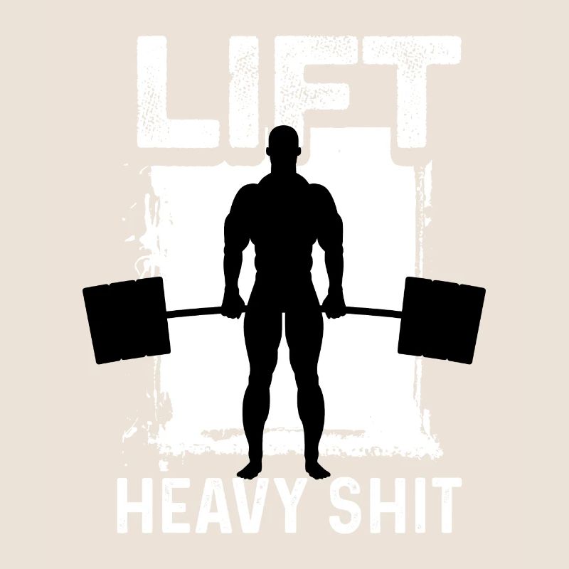 Hebe schwere Scheiße Bodybuilder oder Fitnesstrain