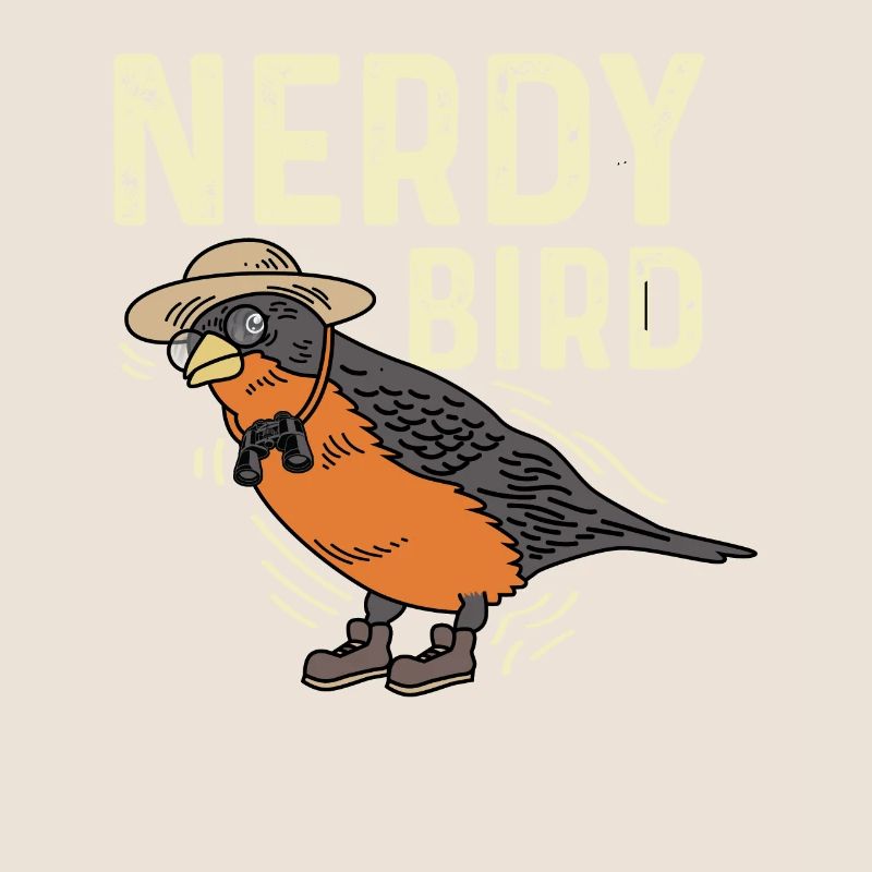 Nerdiger Vogel Smart und Nerd Geschenk
