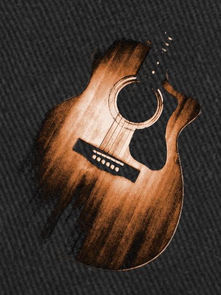 wooden guitar