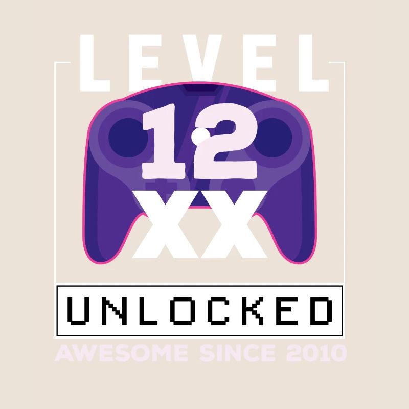 Level 12 Unlocked Funny Quote Awesome 2