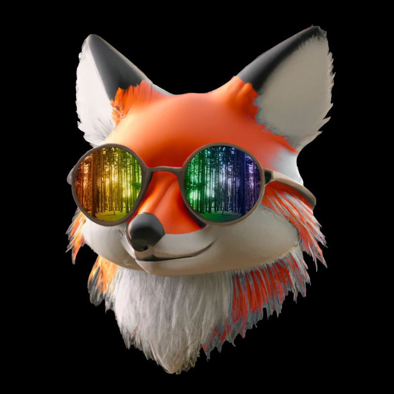 Fox head with sunglasses